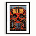 Pearl Jam Concert Poster - Retro Rock Art with Bold Graphics