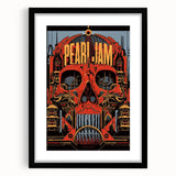 Pearl Jam Concert Poster - Retro Rock Art with Bold Graphics