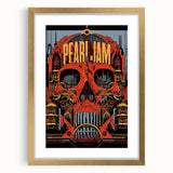 Pearl Jam Concert Poster - Retro Rock Art with Bold Graphics