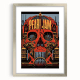 Pearl Jam Concert Poster - Retro Rock Art with Bold Graphics
