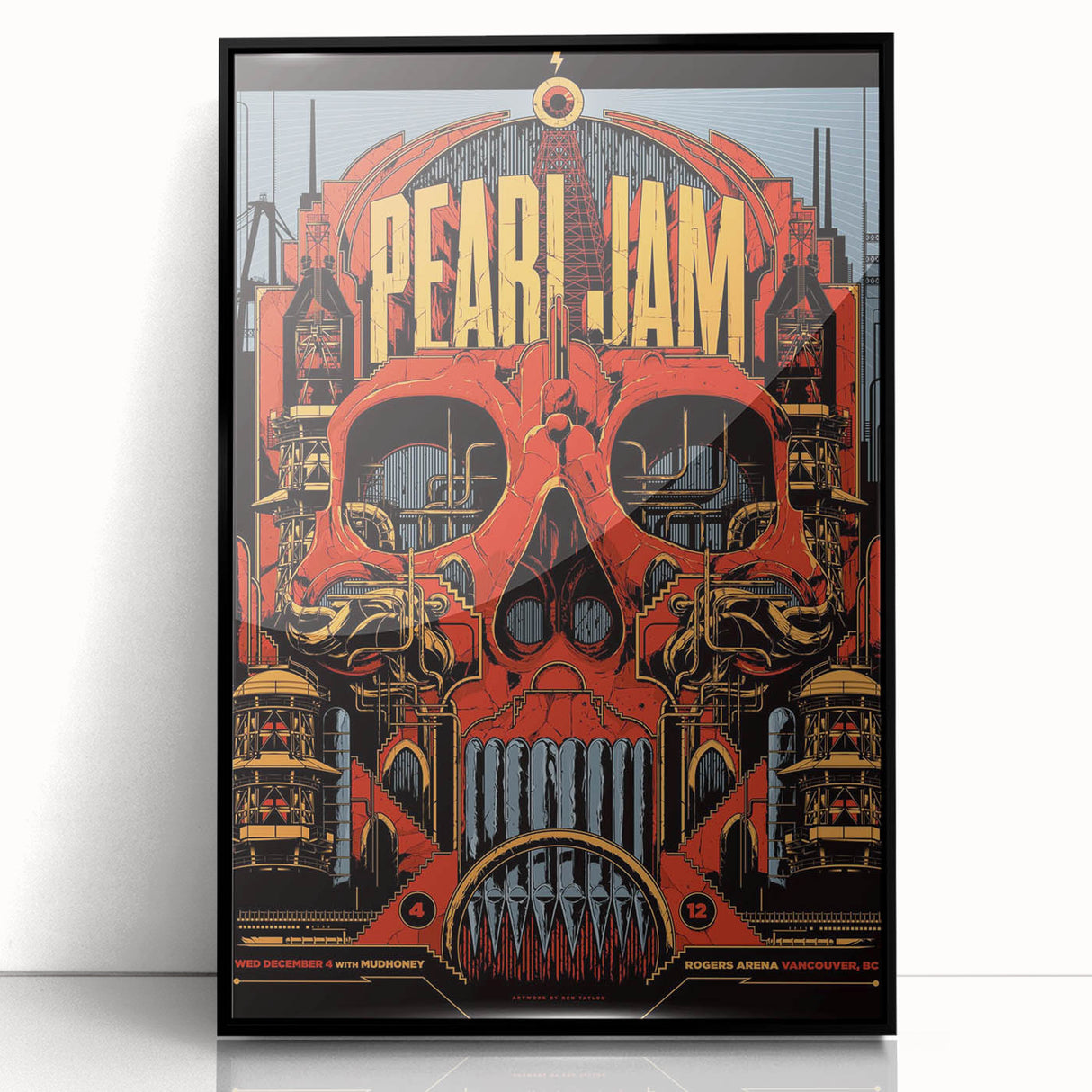 Pearl Jam Concert Poster - Retro Rock Art with Bold Graphics
