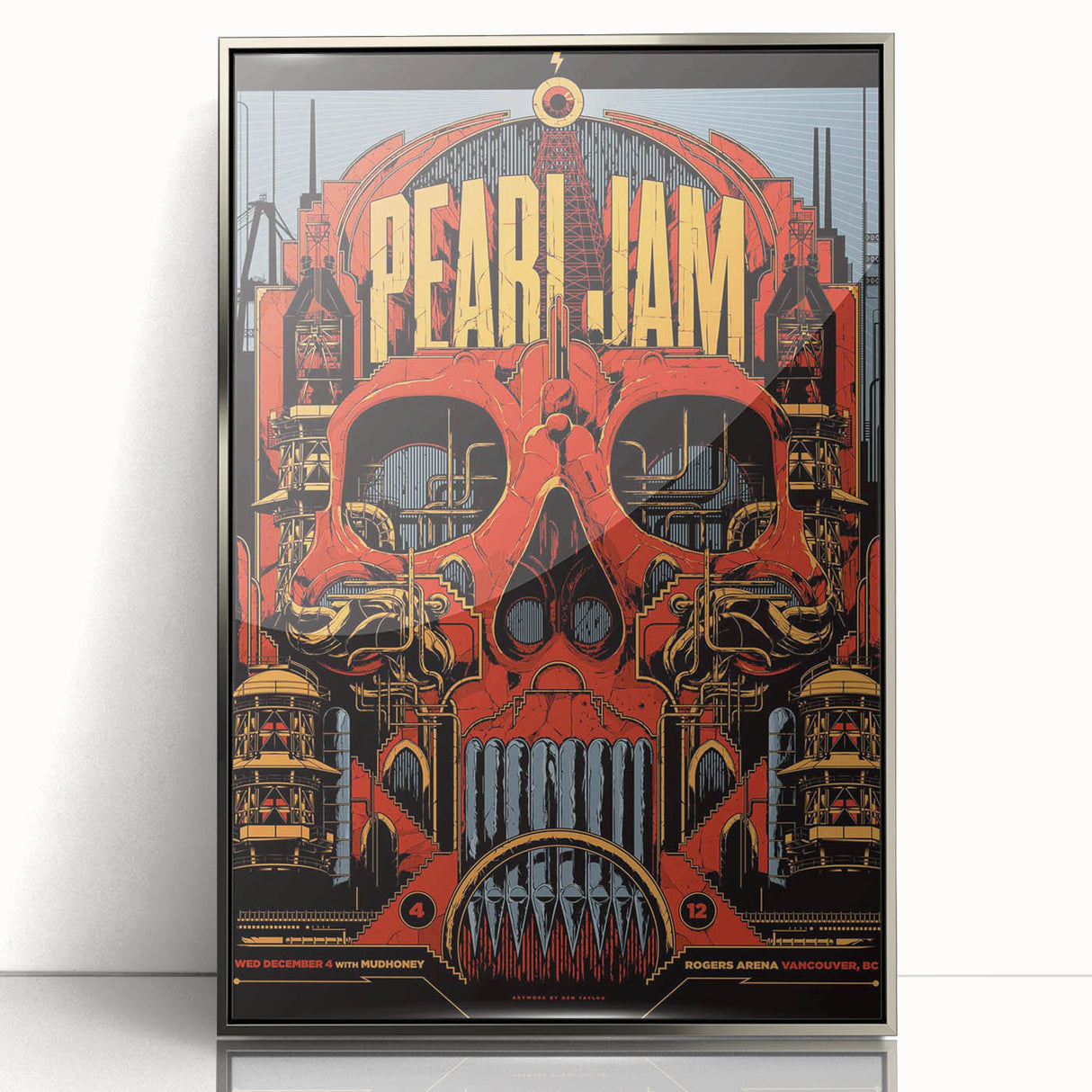Pearl Jam Concert Poster - Retro Rock Art with Bold Graphics