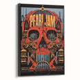 Pearl Jam Concert Poster - Retro Rock Art with Bold Graphics