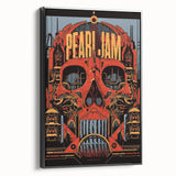 Pearl Jam Concert Poster - Retro Rock Art with Bold Graphics
