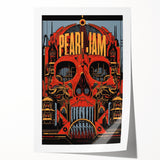 Pearl Jam Concert Poster - Retro Rock Art with Bold Graphics