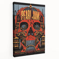 Pearl Jam Concert Poster - Retro Rock Art with Bold Graphics
