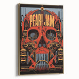 Pearl Jam Concert Poster - Retro Rock Art with Bold Graphics