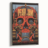 Pearl Jam Concert Poster - Retro Rock Art with Bold Graphics