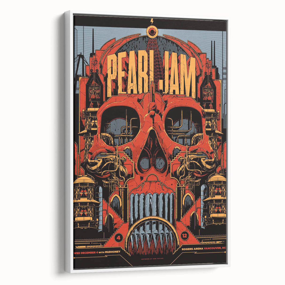 Pearl Jam Concert Poster - Retro Rock Art with Bold Graphics