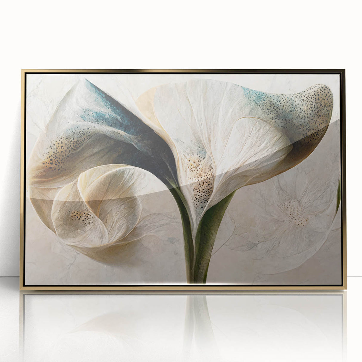 Framed Wall Art for Living Room – Elegant Floral Canvas Print