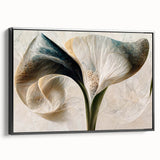 Framed Wall Art for Living Room – Elegant Floral Canvas Print
