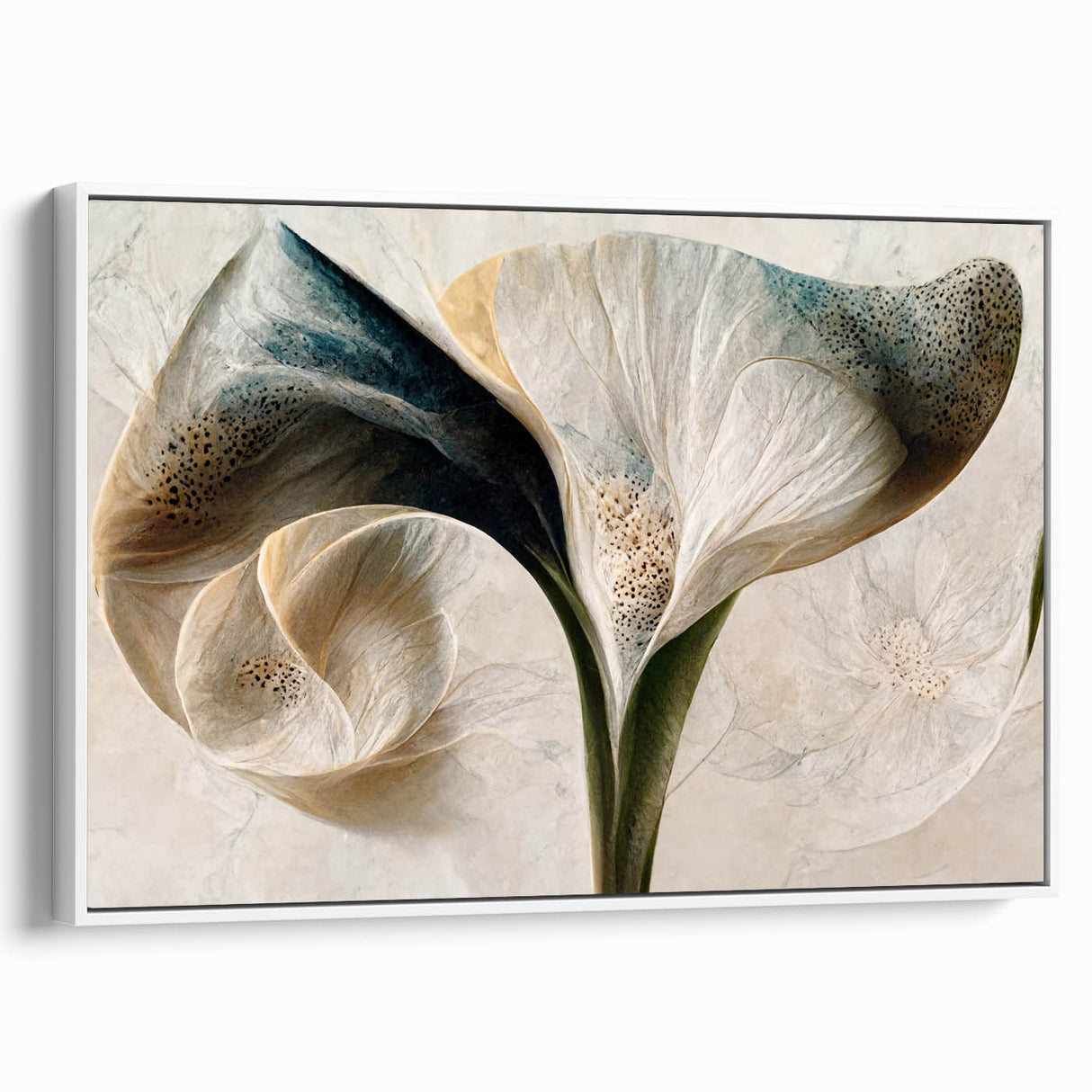 Framed Wall Art for Living Room – Elegant Floral Canvas Print