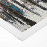 Abstract floral design rolled canvas print showcasing vibrant colors and intricate patterns, ideal for home decor. Packaged securely in a durable tube for safe delivery.