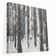 Abstract floral design on a stretched canvas, showcasing vibrant colors and intricate patterns. The side view highlights the depth and texture, perfect for modern decor.