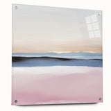 Colorful Abstract Wall Art – Soft Pink and Blue Modern Canvas Print