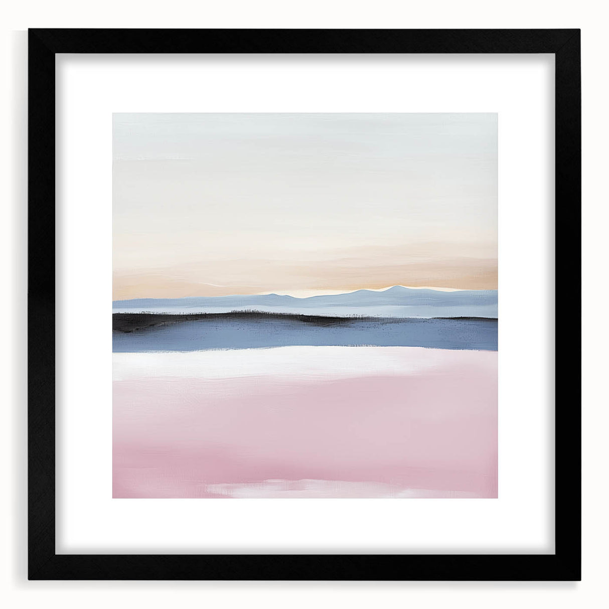 Colorful Abstract Wall Art – Soft Pink and Blue Modern Canvas Print