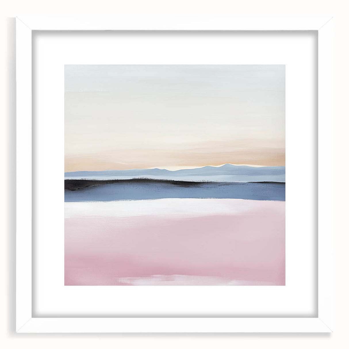 Colorful Abstract Wall Art – Soft Pink and Blue Modern Canvas Print