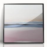 Colorful Abstract Wall Art – Soft Pink and Blue Modern Canvas Print