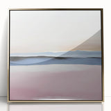 Colorful Abstract Wall Art – Soft Pink and Blue Modern Canvas Print