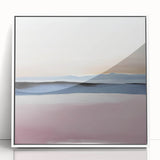 Colorful Abstract Wall Art – Soft Pink and Blue Modern Canvas Print