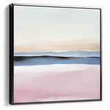 Colorful Abstract Wall Art – Soft Pink and Blue Modern Canvas Print