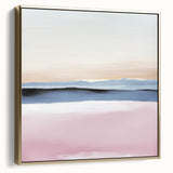 Colorful Abstract Wall Art – Soft Pink and Blue Modern Canvas Print