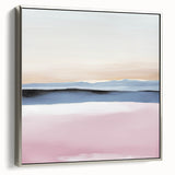 Colorful Abstract Wall Art – Soft Pink and Blue Modern Canvas Print