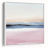 Colorful Abstract Wall Art – Soft Pink and Blue Modern Canvas Print
