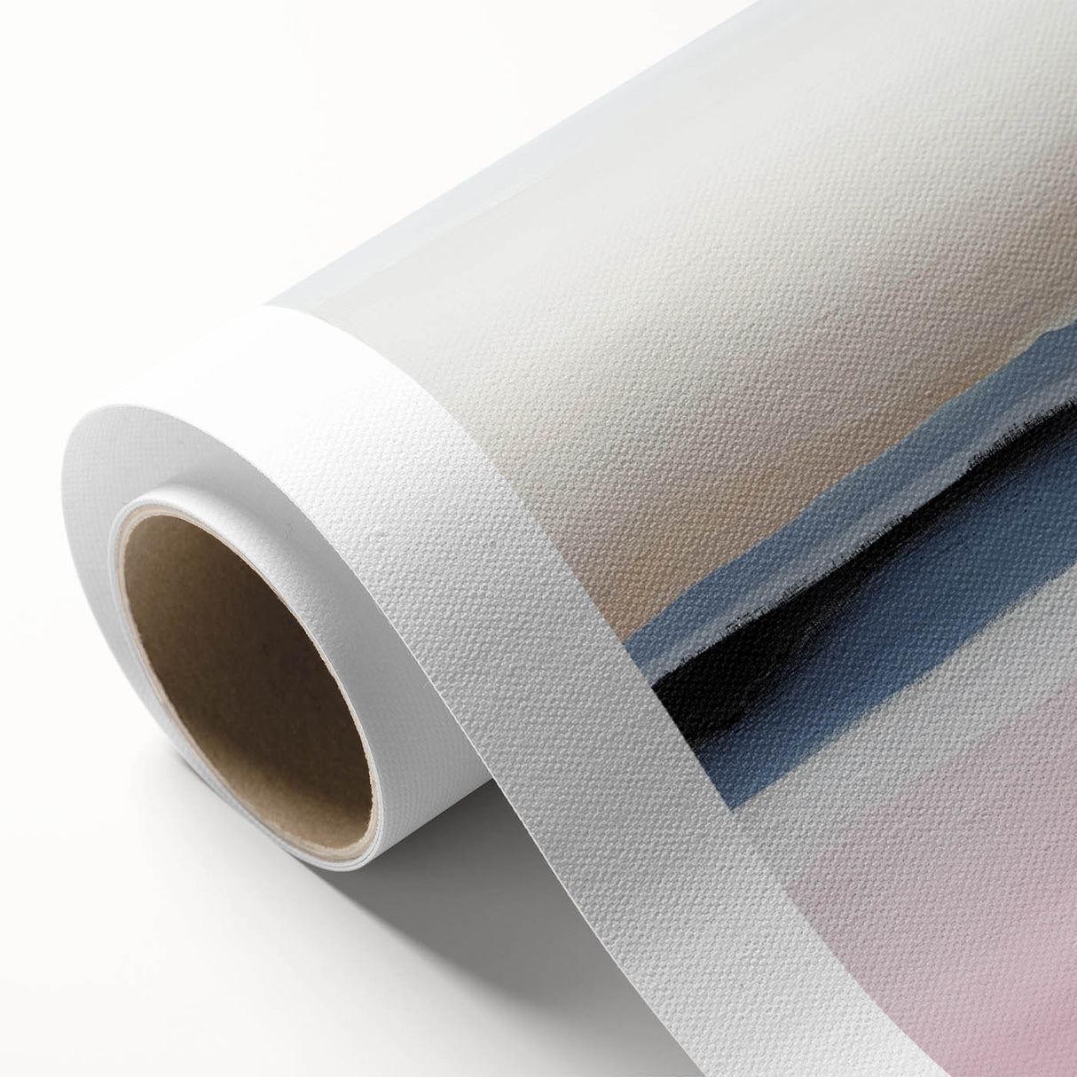Colorful Abstract Wall Art – Soft Pink and Blue Modern Canvas Print