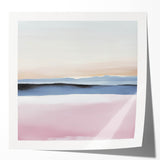 Colorful Abstract Wall Art – Soft Pink and Blue Modern Canvas Print