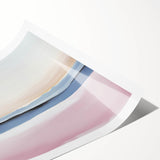 Colorful Abstract Wall Art – Soft Pink and Blue Modern Canvas Print