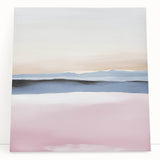 Colorful Abstract Wall Art – Soft Pink and Blue Modern Canvas Print
