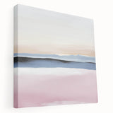 Colorful Abstract Wall Art – Soft Pink and Blue Modern Canvas Print
