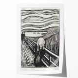 Expressionist Art: The Scream | Iconic Black-and-White Munch Print