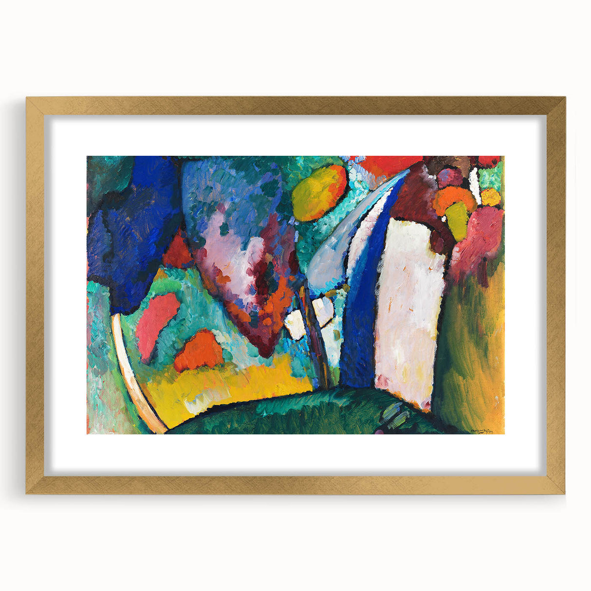 Colorful Abstract Waterfall Art - Vibrant Modern Wall Decor Print