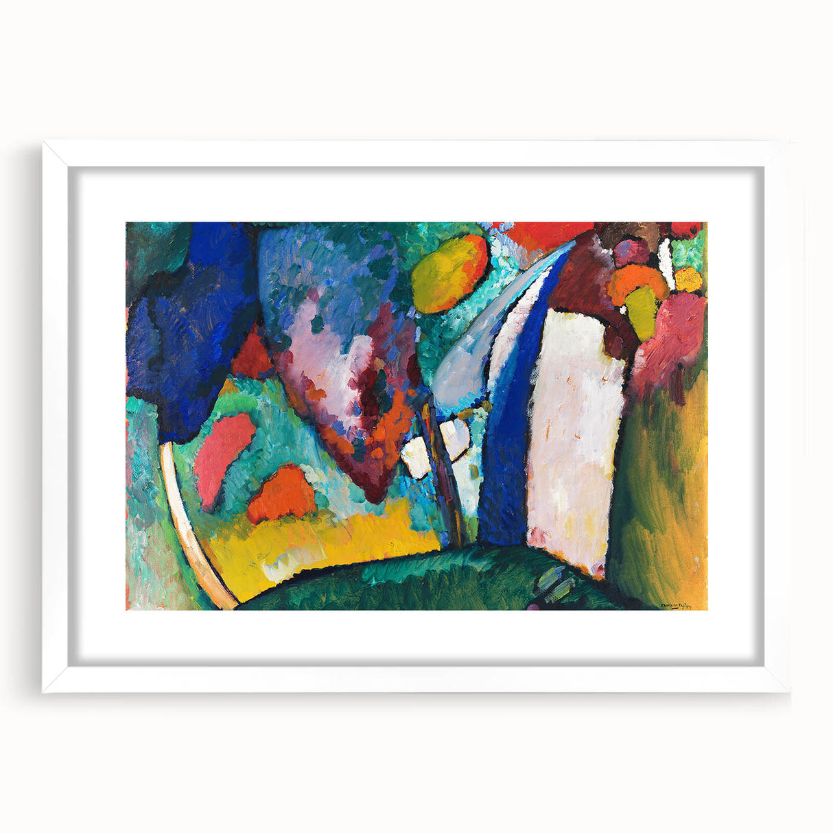 Colorful Abstract Waterfall Art - Vibrant Modern Wall Decor Print