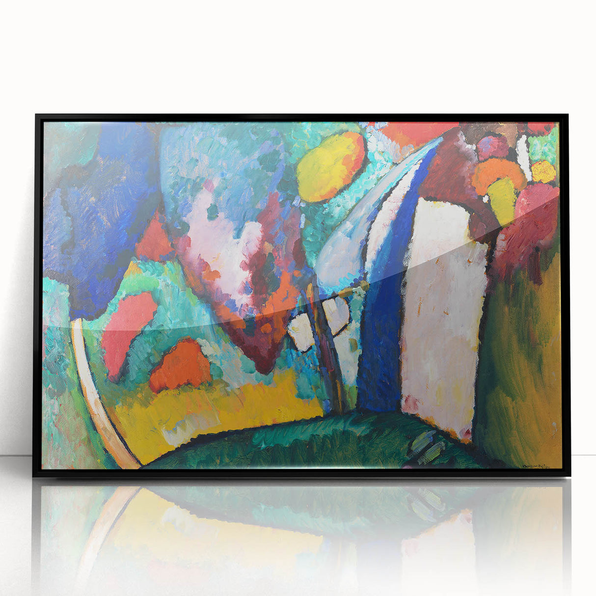 Colorful Abstract Waterfall Art - Vibrant Modern Wall Decor Print
