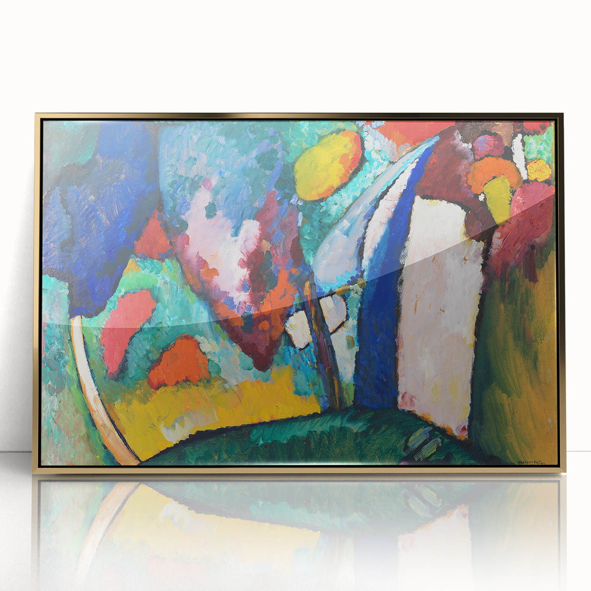 Colorful Abstract Waterfall Art - Vibrant Modern Wall Decor Print