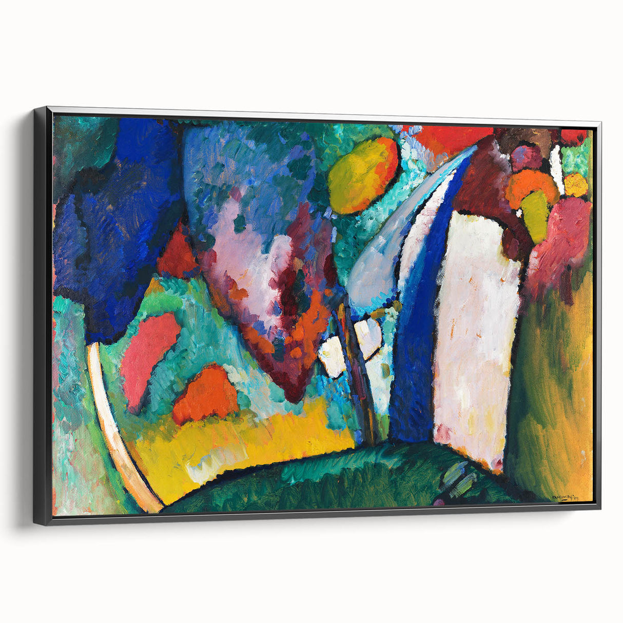 Colorful Abstract Waterfall Art - Vibrant Modern Wall Decor Print