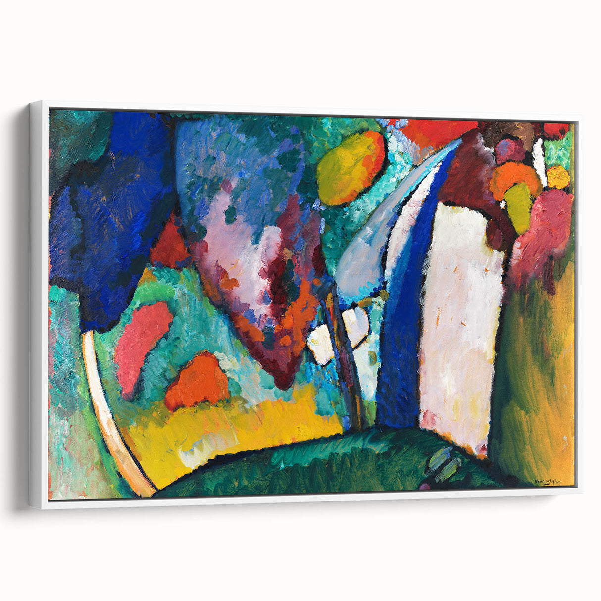 Colorful Abstract Waterfall Art - Vibrant Modern Wall Decor Print