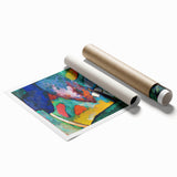 Colorful Abstract Waterfall Art - Vibrant Modern Wall Decor Print