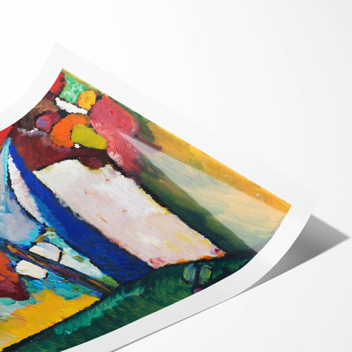 Colorful Abstract Waterfall Art - Vibrant Modern Wall Decor Print