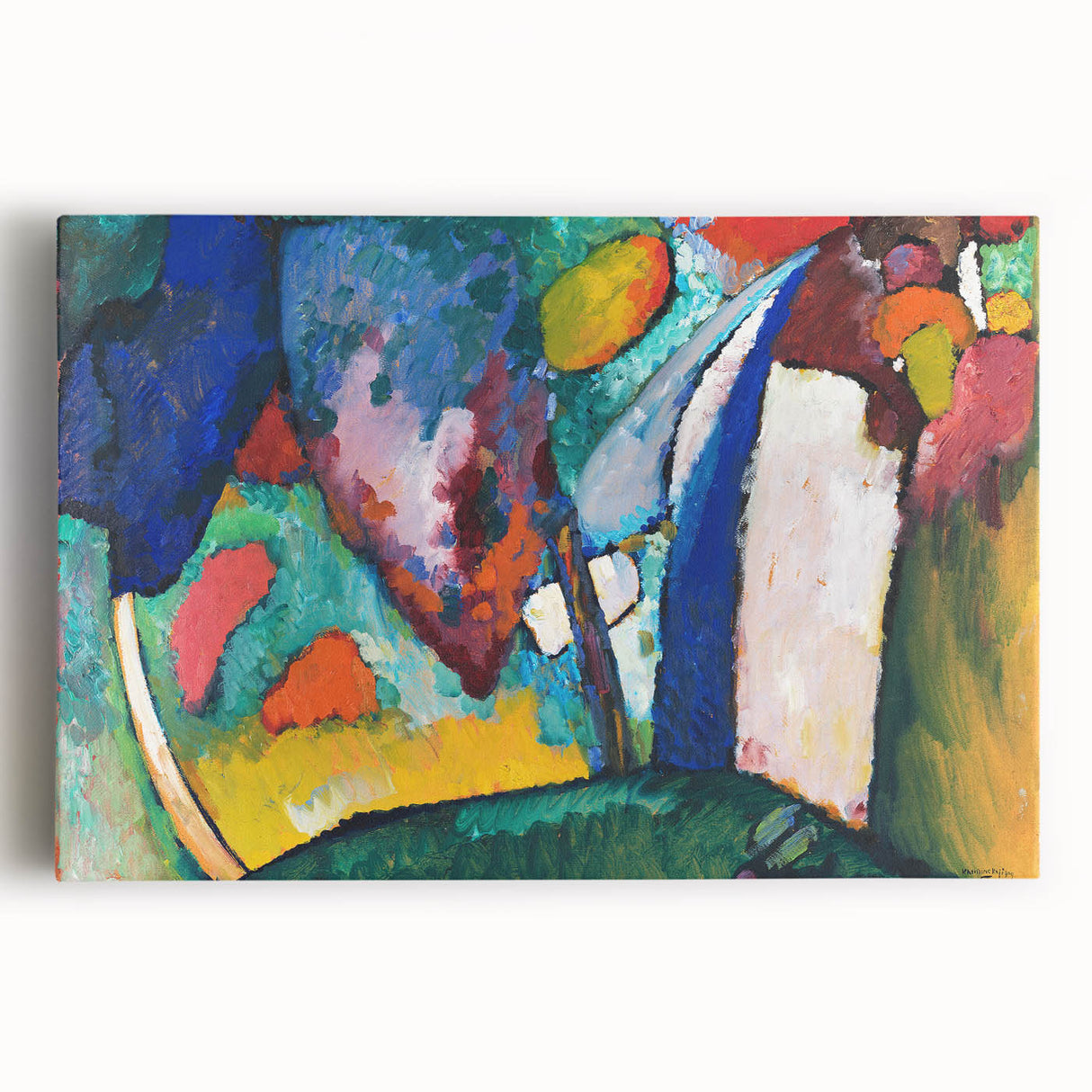 Colorful Abstract Waterfall Art - Vibrant Modern Wall Decor Print