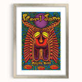 Pearl Jam Concert Poster - Retro Psychedelic Art for Fans