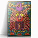 Pearl Jam Concert Poster - Retro Psychedelic Art for Fans