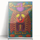 Pearl Jam Concert Poster - Retro Psychedelic Art for Fans