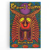 Pearl Jam Concert Poster - Retro Psychedelic Art for Fans