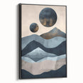 Dining Room Wall Art Collection – Blue & Gold Abstract Landscape