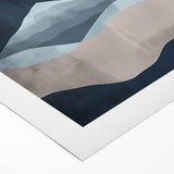 Dining Room Wall Art Collection – Blue & Gold Abstract Landscape