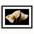 Luxury Floral Wall Art – Gold and White Canvas for Living Room